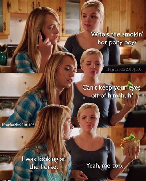 6x06 😂Mallory! Heartland Cbc, Heartland Quotes, Funny Horse Memes, Ty ...