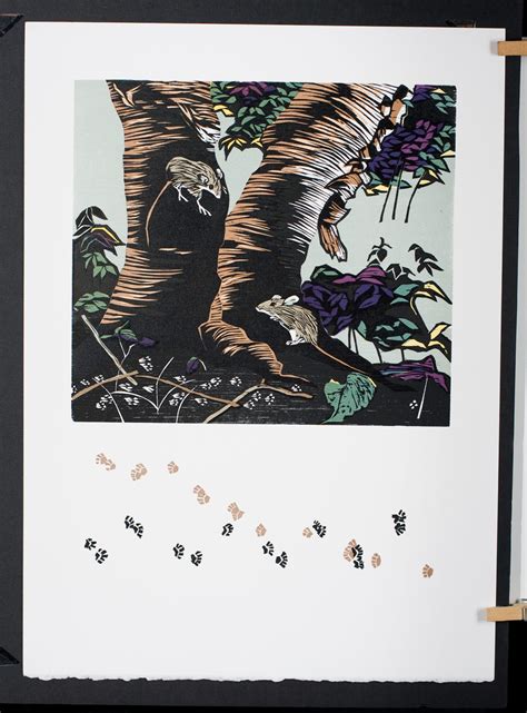 White-footed Mice / Tracks - Betsy Bowen Studio