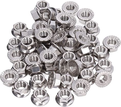 Amazon Pcs Flange Nut Stainless Steel Serrated Flange Hex