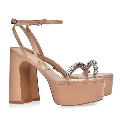 Uza Shoes Meia Pata Salto Alto New Couro Nude Cole O Primavera Ver O