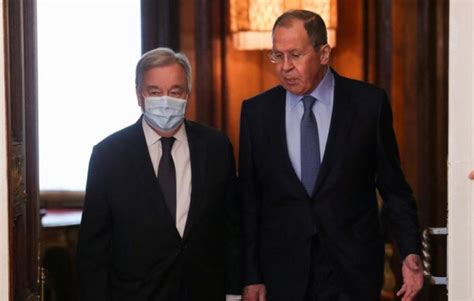 En Visite En Russie Guterres Plaide Pour Un R Glement Pacifique Du