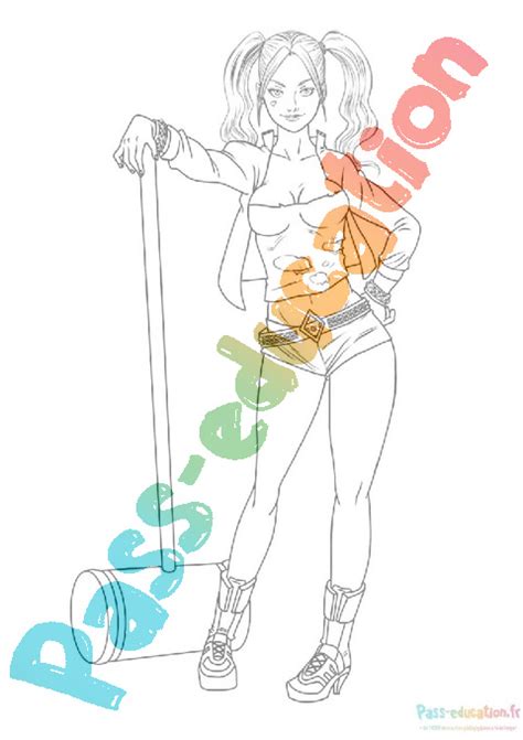 Coloriage Gratuit Harley Quinn Imprimez Vos Dessins Pr F R S En Pdf