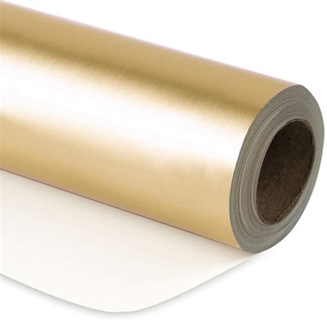 Buy Ruspepa Golden Metallic Wrapping Paper Solid Color Matte Paper