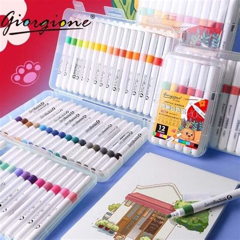 Giorgione Acrylic Markers Pens Set Round Handle Shopee Philippines