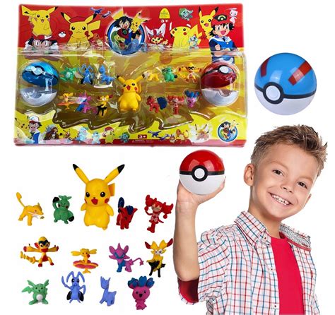 DUŻY SUPER ZESTAW FIGUREK POKEMON 13 szt 2x POKEBALL KULA FIGURKI