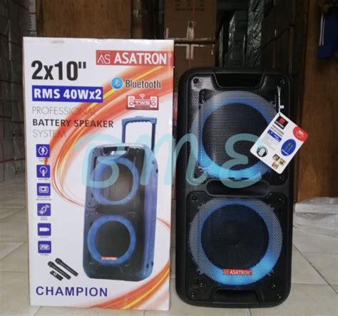 Speaker Portable Meeting Wireless ASATRON CHAMPION 2 X 10 Inch Lazada