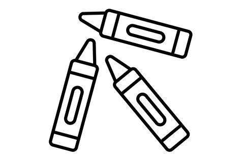 Crayon Black And White Clipart