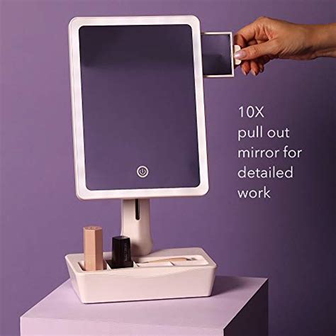 Fancii Grand miroir de maquillage éclairé par LED avec miroir