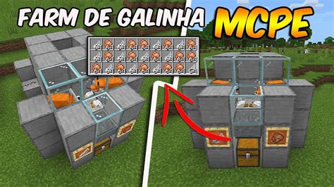 TUTORIAL FARM DE GALINHA FÁCIL E AUTOMÁTICA NO MCPE Minecraft Xbox