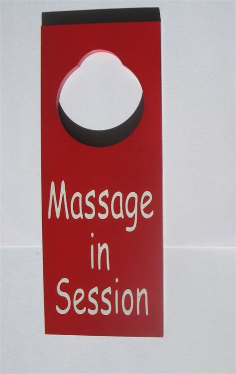 Massage In Session Painted Wooden Door Knob By Mackleywoodents