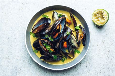 Coconut And Saffron Mussels Recipe A Fork And A Pencil