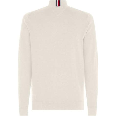 Tommy Hilfiger Pima Org Ctn Cashmere Zip Mock Men Jumpers Flannels