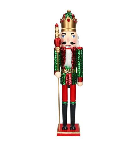 Gisela Graham Multi Wooden Sequin Embellished Nutcracker Harrods Uk