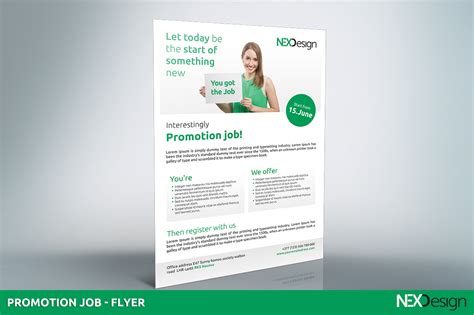 Flyer Template for Promotion job nex ~ Flyer Templates ~ Creative Market