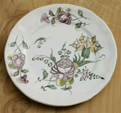 Assiette Faïence signée SAMADET décor traditionnel peint main TBE eBay