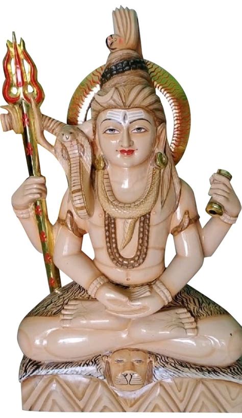 Beige Painted 4 Feet Shiva Marble Statue For Worship At Rs 120000 In Alwar