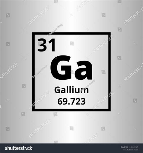 Gallium Ga Periodic Table Of Elements Vector Royalty Free Stock