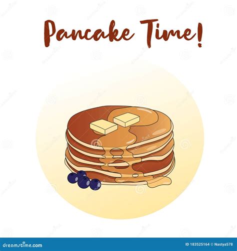 Tempo Da Panqueca Para Suas Ideias Ilustração do Vetor - Ilustração de