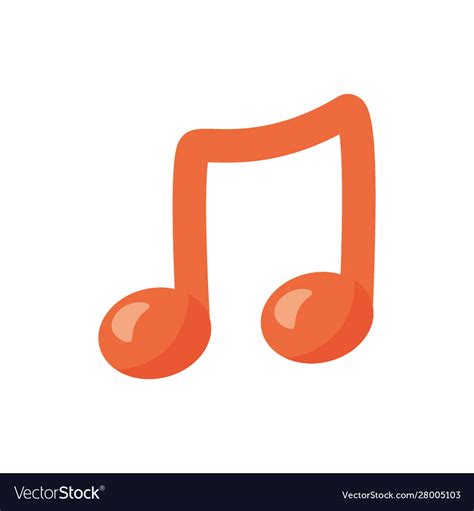 Music Note Sound Isolated Icon Royalty Free Vector Image