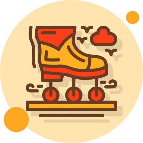 Rollerblades Filled Shadow Circle Icon Vector Art At Vecteezy