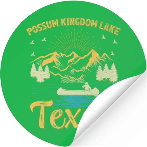 Summer Vacation Retro Texas Possum Kingdom Lake Stickers Designed