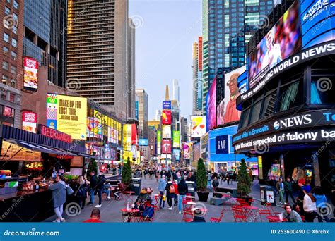 New York City Times Square Lights and Architecture Street View ...