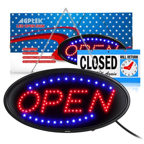 Flashing Open Sign