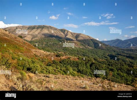 Landscape scenery of Mali I Gjere mountain range, Albania Stock Photo ...