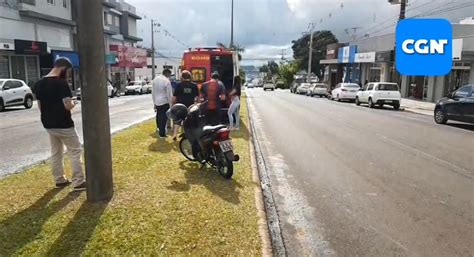 Motociclista De Anos Fica Ferido Ao Sofrer Queda Na Avenida Brasil