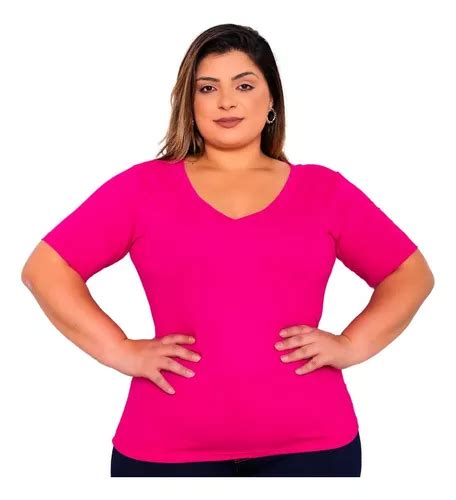 Blusinha Gola V Plus Size Parcelamento Sem Juros