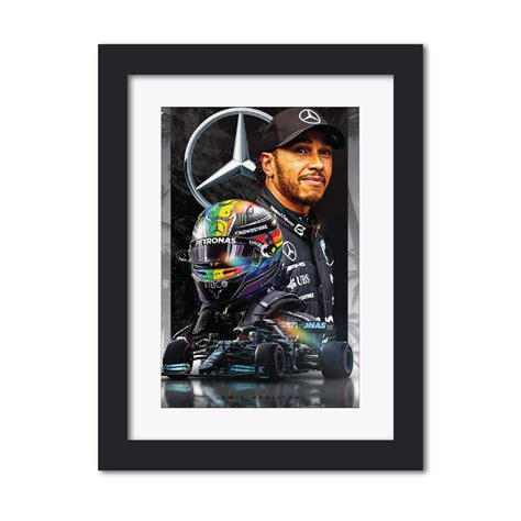 Tenorarts Lewis Hamilton Poster Formula One Car Racer Laminated Poster