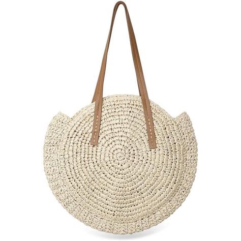 Sac De Paille Rond Sac De Plage D T Pour Femme En Rotin Bandouli Re