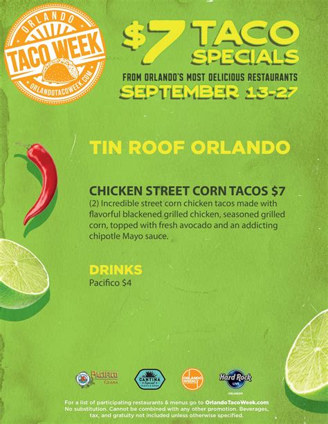 Tin Roof Orlando - Orlando Taco Week