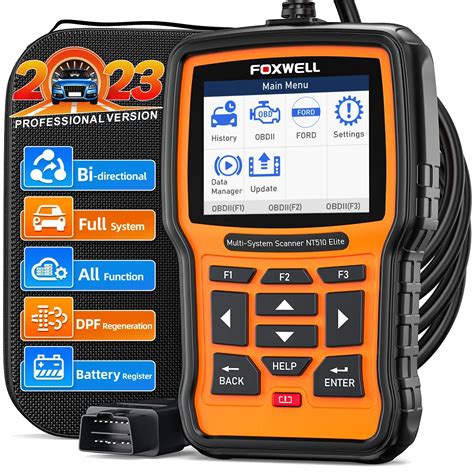 FOXWELL Esc Ner NT510 Elite Para Todos Los Sistemas De Coche Lector De