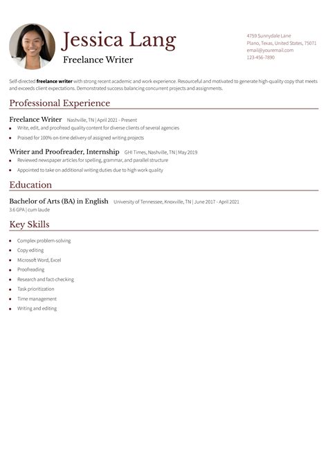 Freelance Writer Resume Examples And Templates For 2024