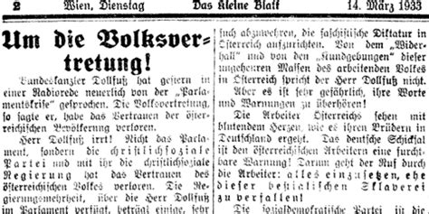 ANNO März 1933 Eine Nachlese in Österreichs Zeitungen Teil 2 Lesen