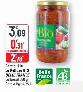 Promo Ratatouille Le R Flexe Bio Belle France Chez G Icatalogue Fr