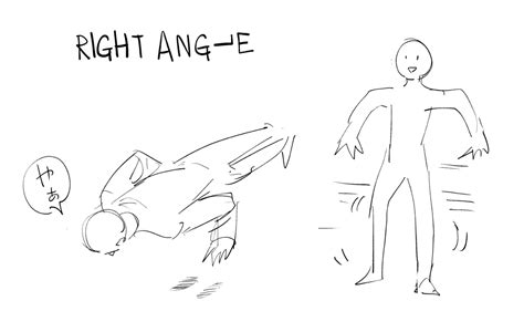 「メモ 『right Angle』 直角さん なぜか体が90度倒れて存在してる人。肉体は腰の高さに浮いてるが本人の意識と」窓 口 基の漫画