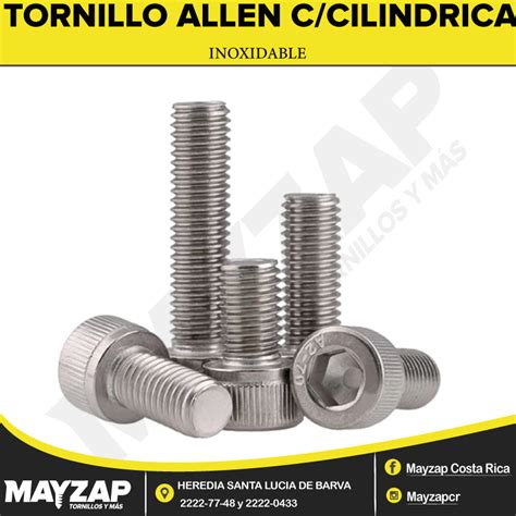 Tornillo Allen Cilindrico Inoxidable Archives Mayzap Tornillos Y