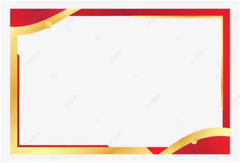 Blank Golden Red Certificate Frame Vector Certificate Red Certificate