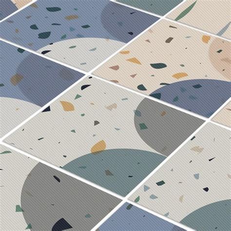 Funlife Coloured Terrazzo Floor Tile Stickers Waterproof Etsy Kitchen Floor Tile Terrazzo