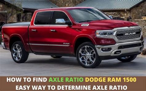 How To Find Axle Ratio Dodge Ram Easy Way To Determine Axle Ratio