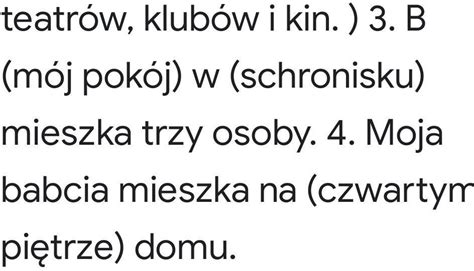 Uzupe Nij Zdania Wyrazami Podanymi W Nawiasach W Poprawnej Formie