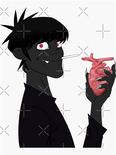 Characters Gorillaz He Holds A Heart In His Hands Sticker For Sale