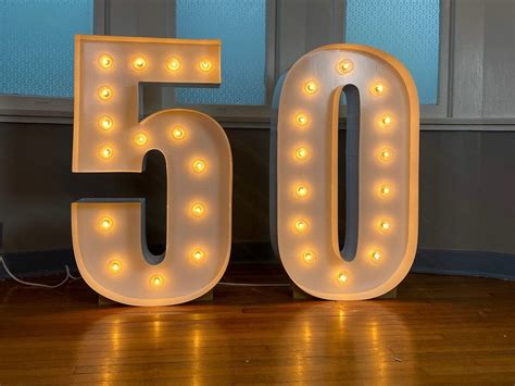 Large Marquee Numbers 4ft Tall Etsy