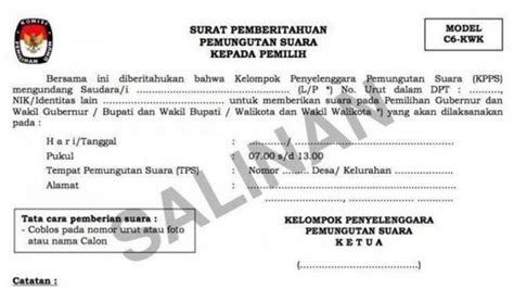 Tidak Dapat Surat Undangan Pemilu 2024 Apakah Bisa Mencoblos Ini Kata KPU