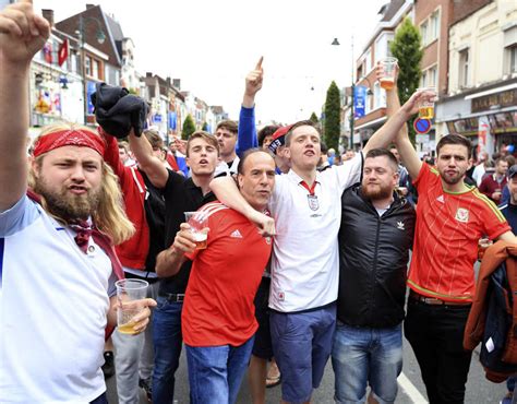 Wales and England fans in Lens ahead of the UEFA Euro 2016 | Euro 2016 ...