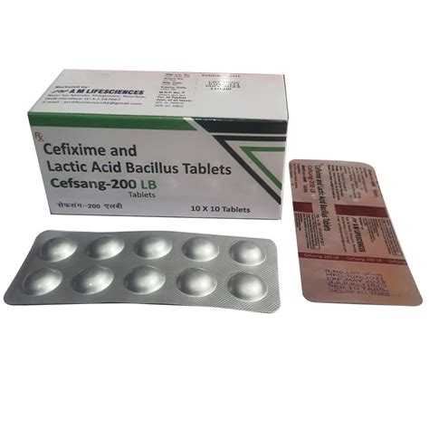 Cefixime 200 Mg Lactic Acid Tablets At Rs 1100 Mrp Per Box Cefixime