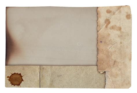 Altes Vintage Textur Retro Papier Mit Gebrannten Kanten Flecken Und