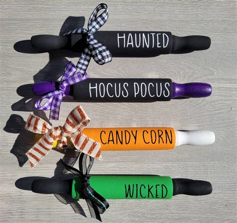 Hocus Pocus Mini Rolling Pins Halloween Tiered Tray Decor Etsy